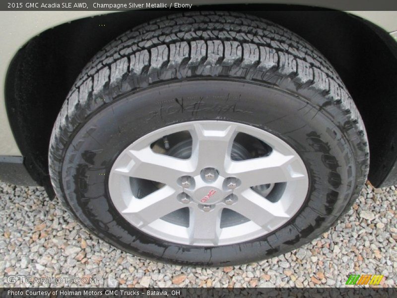 Champagne Silver Metallic / Ebony 2015 GMC Acadia SLE AWD