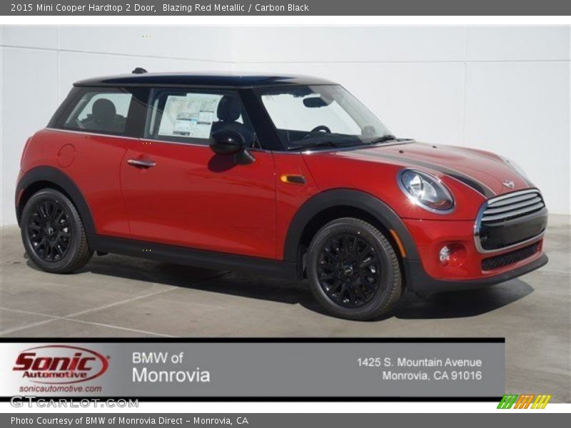 Blazing Red Metallic / Carbon Black 2015 Mini Cooper Hardtop 2 Door