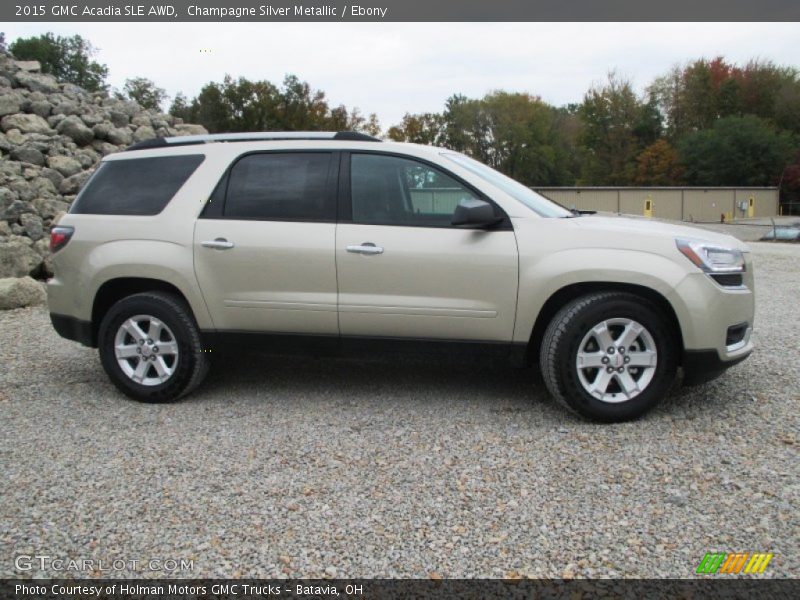 Champagne Silver Metallic / Ebony 2015 GMC Acadia SLE AWD