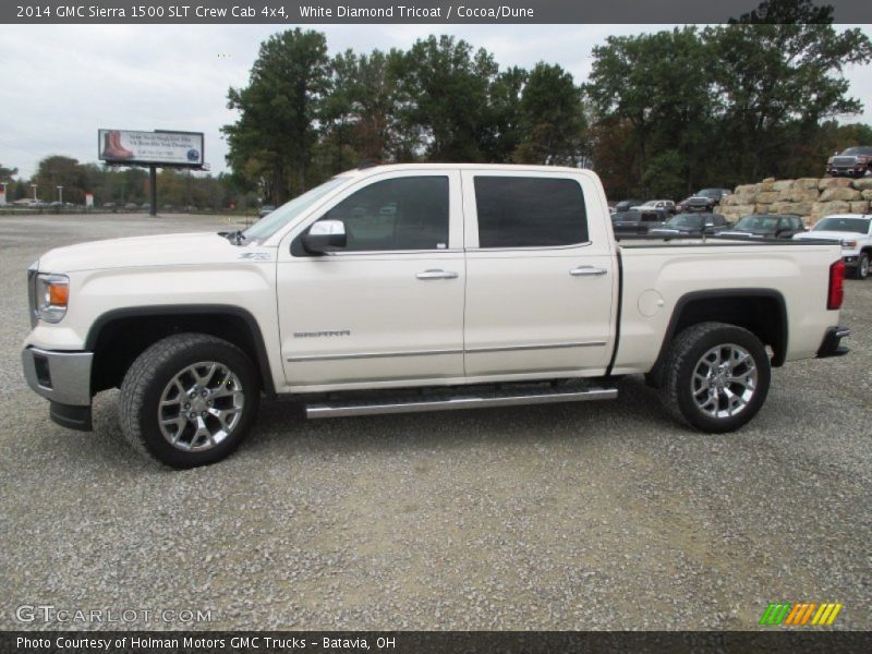 White Diamond Tricoat / Cocoa/Dune 2014 GMC Sierra 1500 SLT Crew Cab 4x4