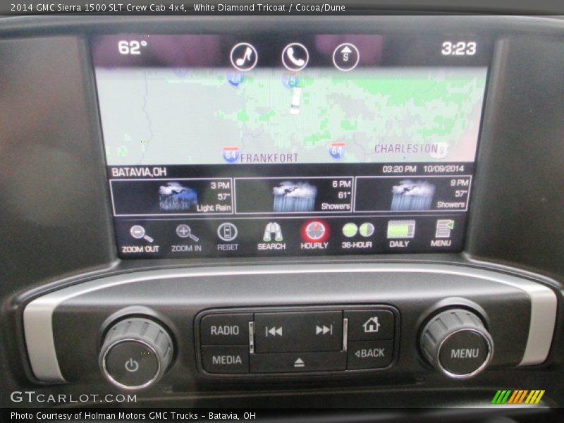 White Diamond Tricoat / Cocoa/Dune 2014 GMC Sierra 1500 SLT Crew Cab 4x4