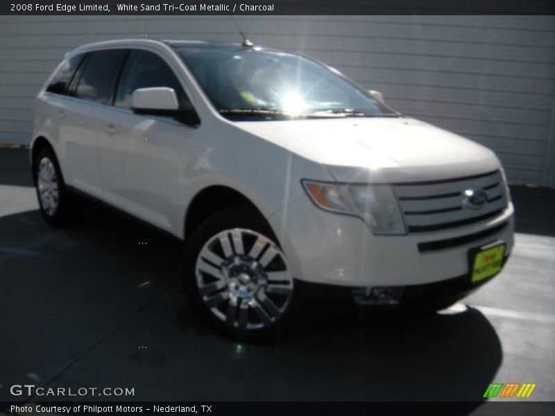 White Sand Tri-Coat Metallic / Charcoal 2008 Ford Edge Limited