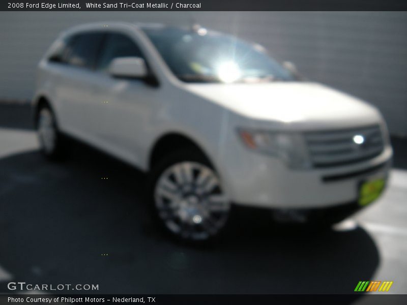 White Sand Tri-Coat Metallic / Charcoal 2008 Ford Edge Limited