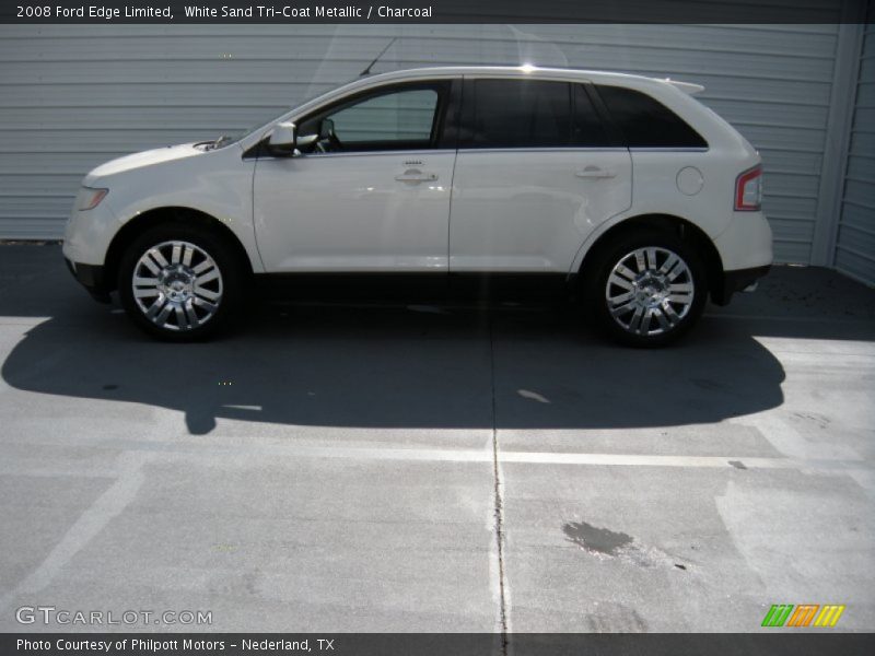 White Sand Tri-Coat Metallic / Charcoal 2008 Ford Edge Limited
