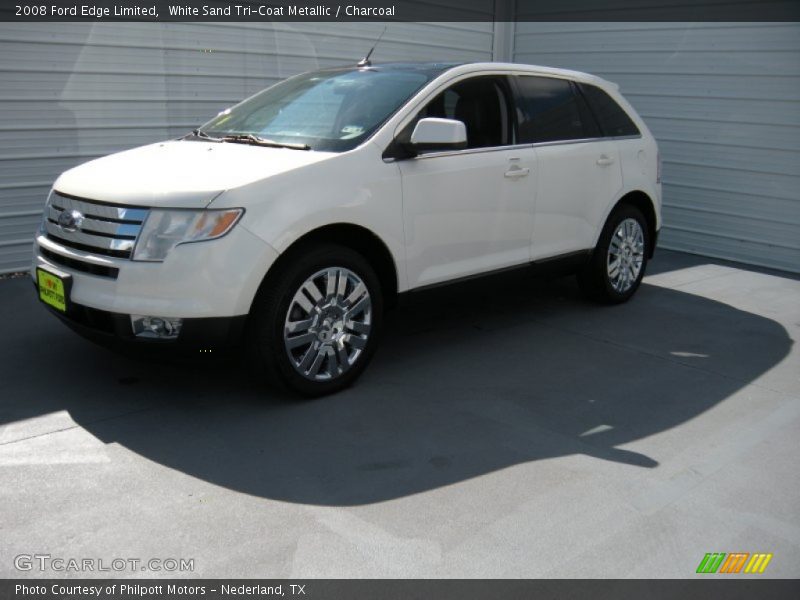 White Sand Tri-Coat Metallic / Charcoal 2008 Ford Edge Limited