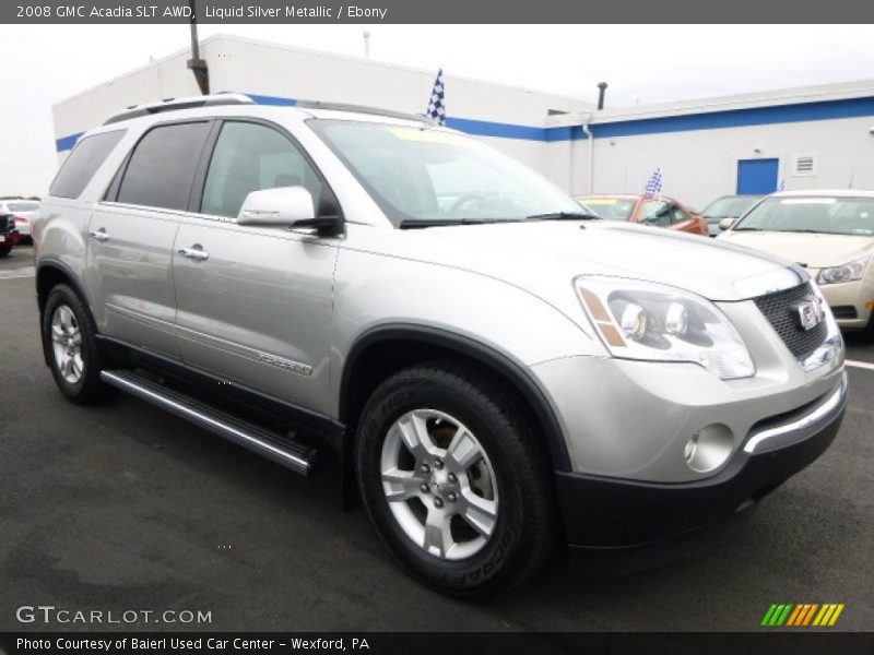 Liquid Silver Metallic / Ebony 2008 GMC Acadia SLT AWD