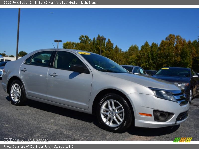Brilliant Silver Metallic / Medium Light Stone 2010 Ford Fusion S