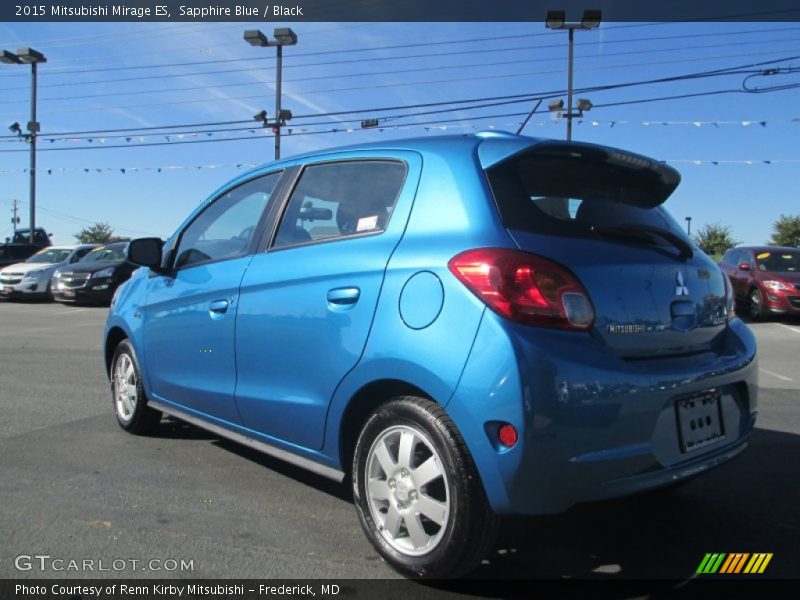 Sapphire Blue / Black 2015 Mitsubishi Mirage ES