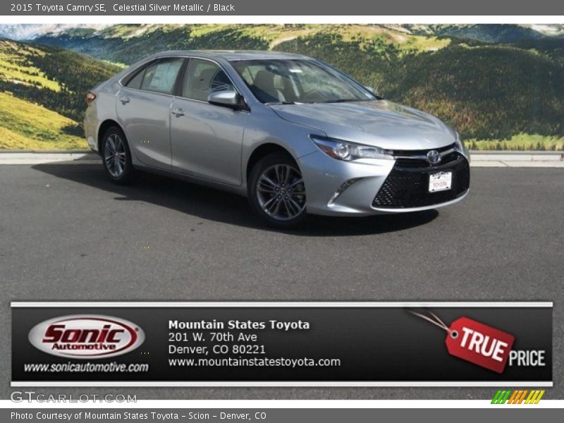 Celestial Silver Metallic / Black 2015 Toyota Camry SE