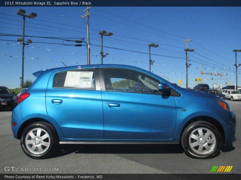 Sapphire Blue / Black 2015 Mitsubishi Mirage ES