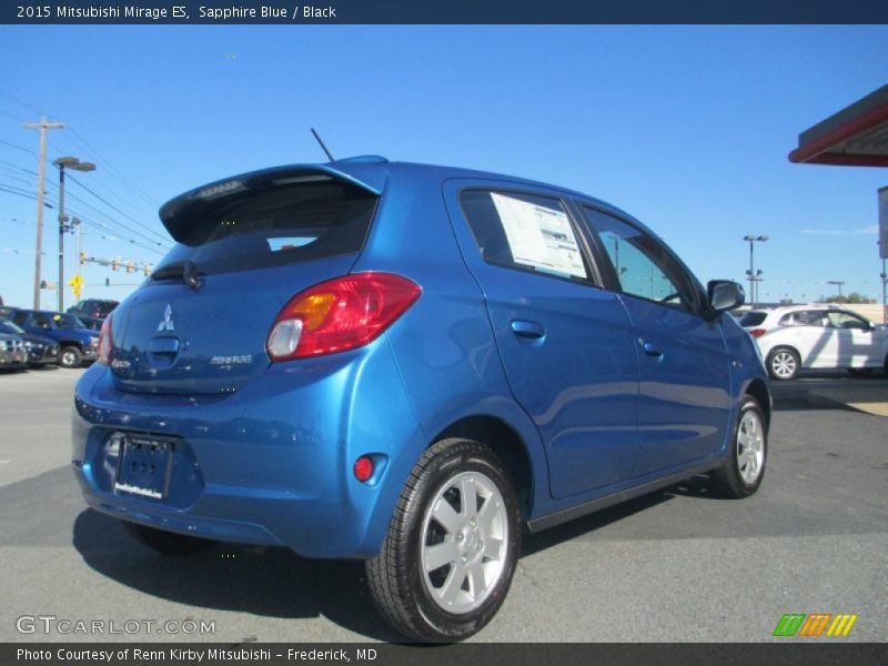 Sapphire Blue / Black 2015 Mitsubishi Mirage ES