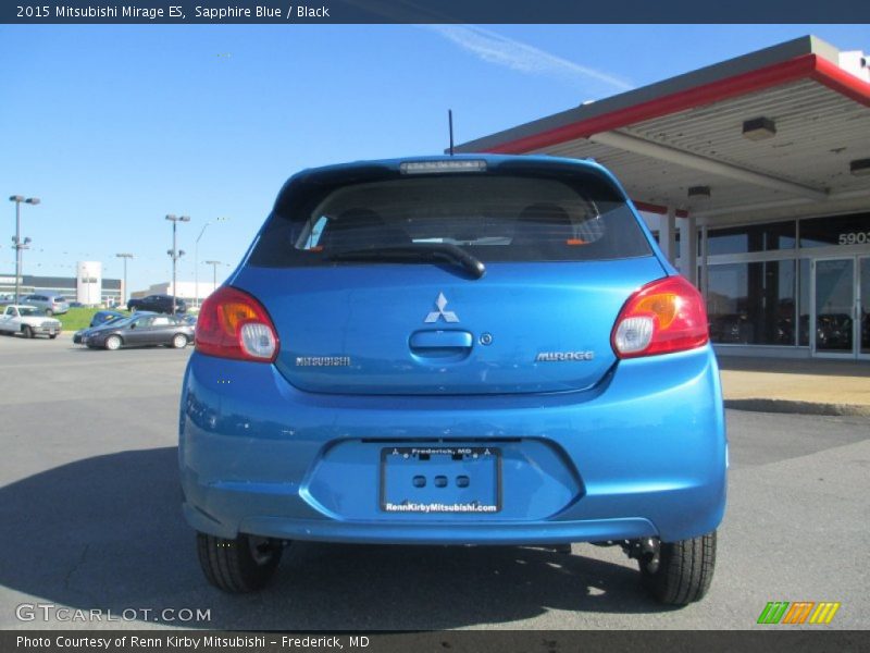 Sapphire Blue / Black 2015 Mitsubishi Mirage ES