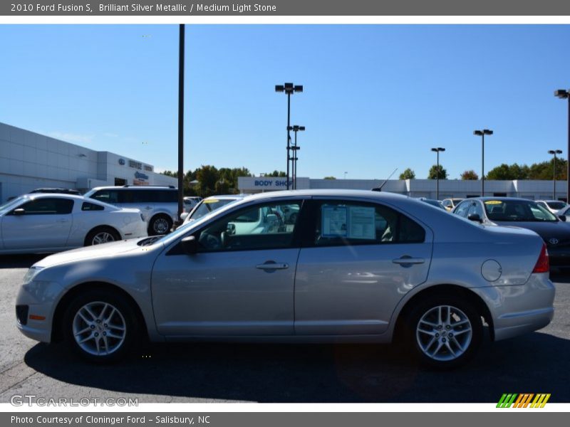 Brilliant Silver Metallic / Medium Light Stone 2010 Ford Fusion S