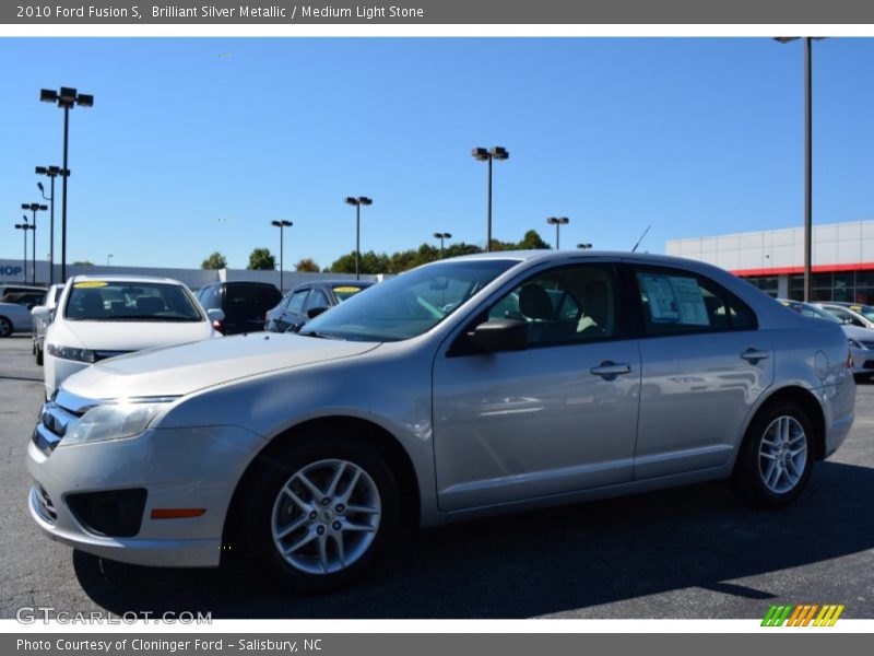 Brilliant Silver Metallic / Medium Light Stone 2010 Ford Fusion S