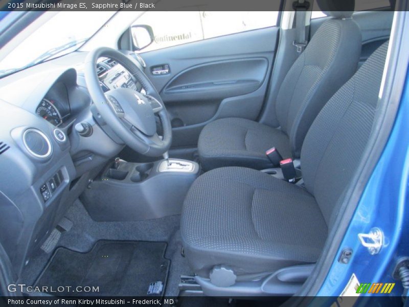 Sapphire Blue / Black 2015 Mitsubishi Mirage ES