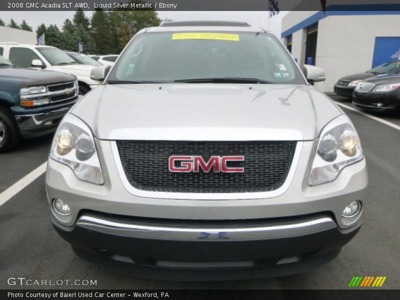 Liquid Silver Metallic / Ebony 2008 GMC Acadia SLT AWD