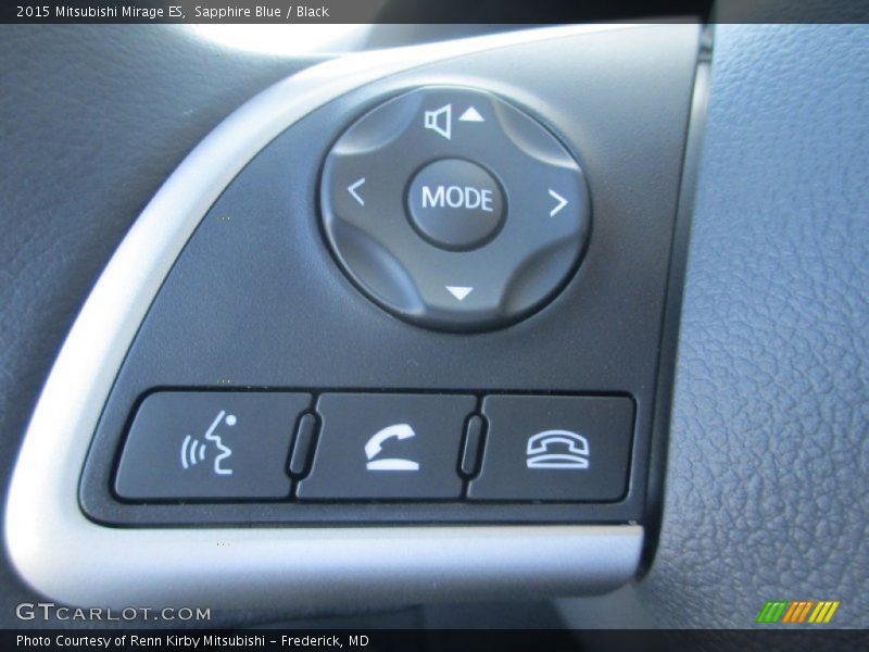 Sapphire Blue / Black 2015 Mitsubishi Mirage ES