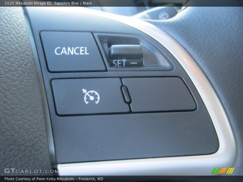 Sapphire Blue / Black 2015 Mitsubishi Mirage ES