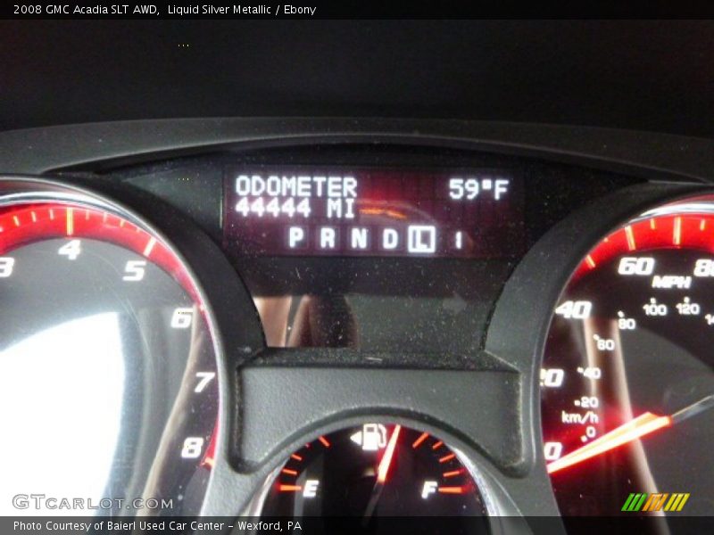 Liquid Silver Metallic / Ebony 2008 GMC Acadia SLT AWD