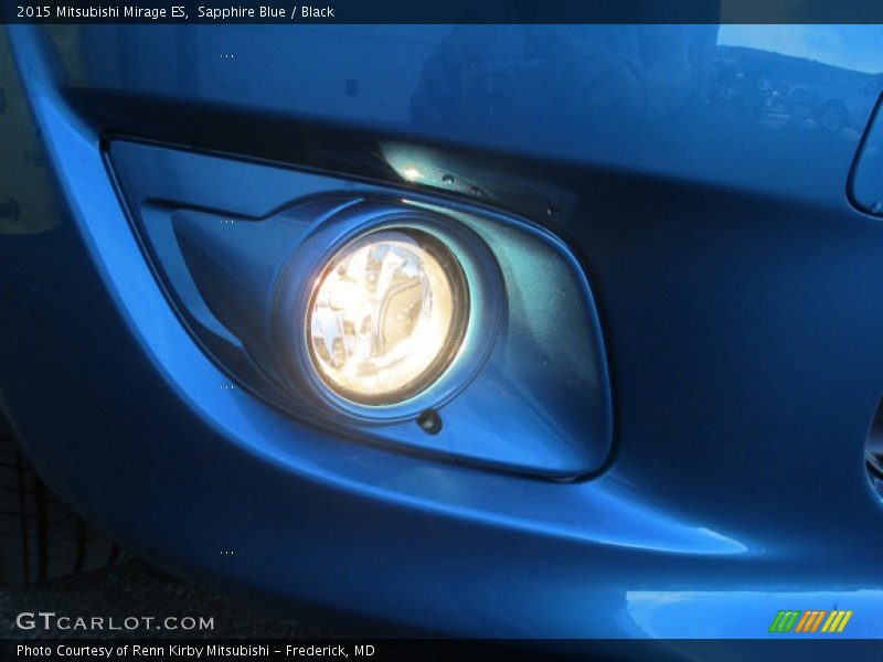 Sapphire Blue / Black 2015 Mitsubishi Mirage ES
