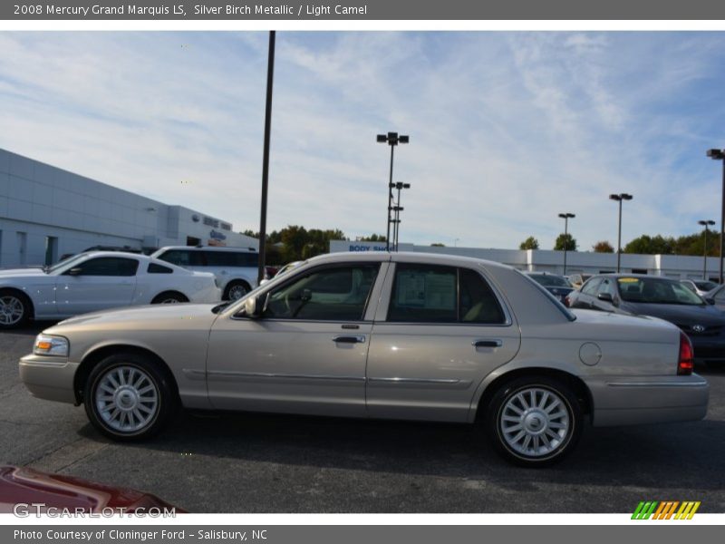 Silver Birch Metallic / Light Camel 2008 Mercury Grand Marquis LS