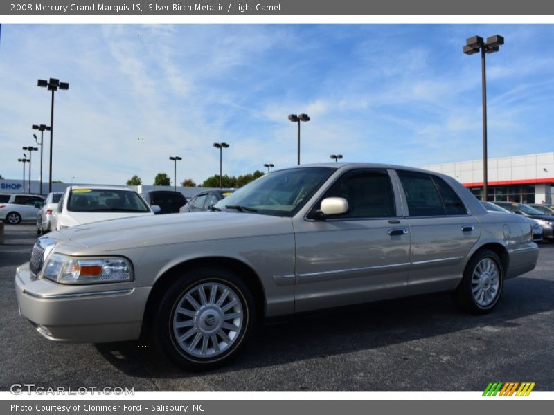 Silver Birch Metallic / Light Camel 2008 Mercury Grand Marquis LS