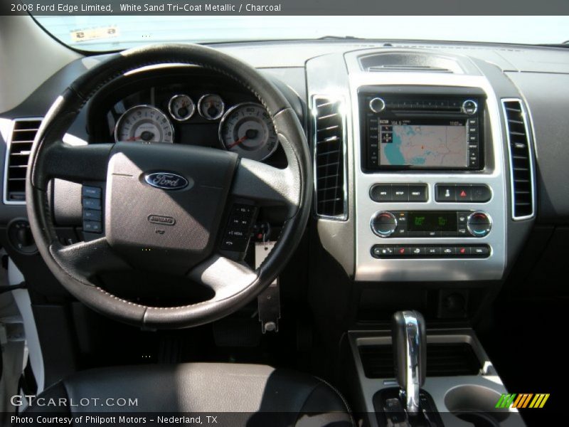 White Sand Tri-Coat Metallic / Charcoal 2008 Ford Edge Limited
