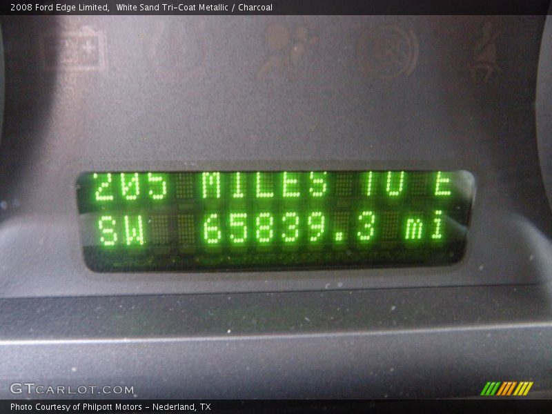 White Sand Tri-Coat Metallic / Charcoal 2008 Ford Edge Limited