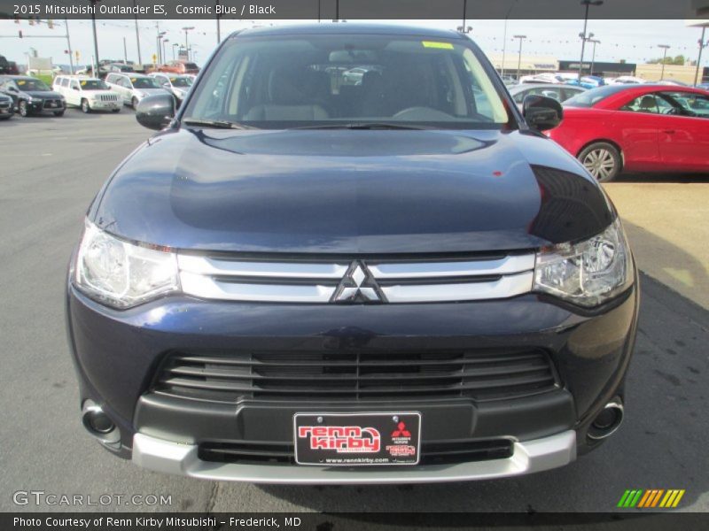 Cosmic Blue / Black 2015 Mitsubishi Outlander ES