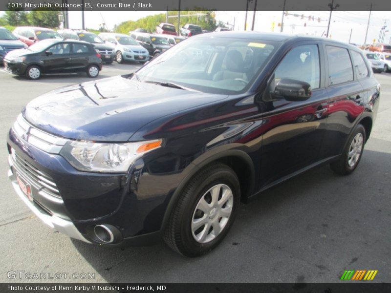 Cosmic Blue / Black 2015 Mitsubishi Outlander ES