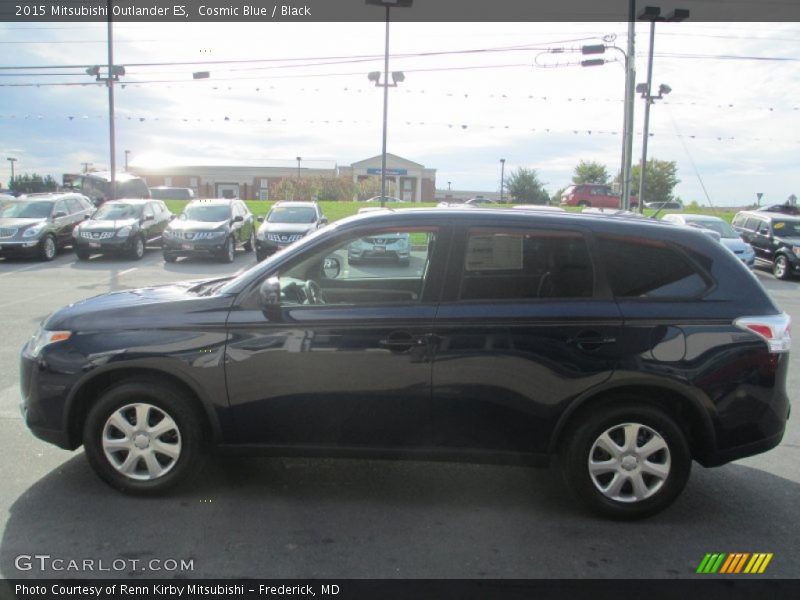 Cosmic Blue / Black 2015 Mitsubishi Outlander ES