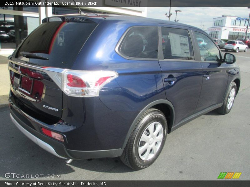 Cosmic Blue / Black 2015 Mitsubishi Outlander ES