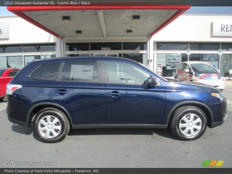 Cosmic Blue / Black 2015 Mitsubishi Outlander ES