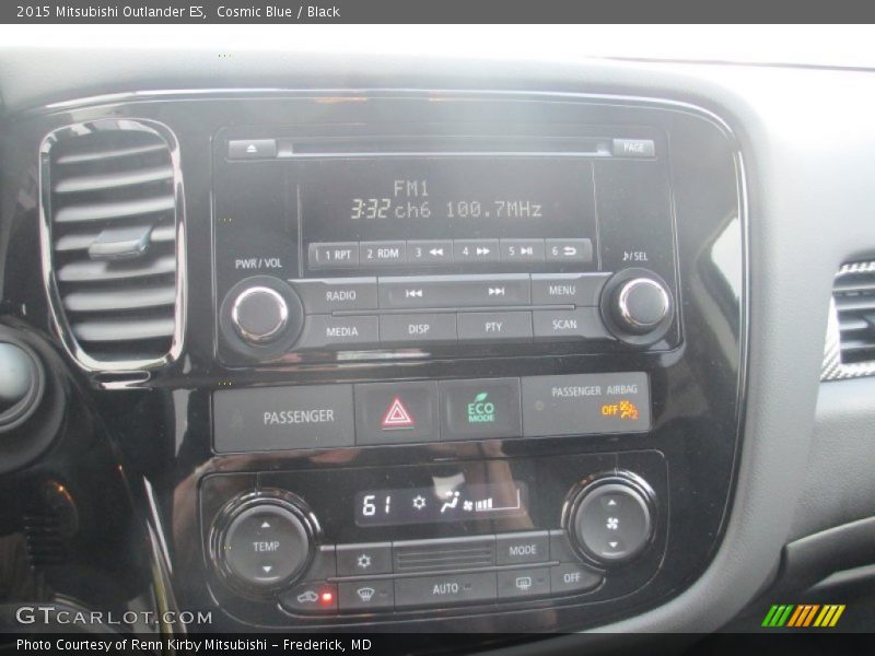 Cosmic Blue / Black 2015 Mitsubishi Outlander ES