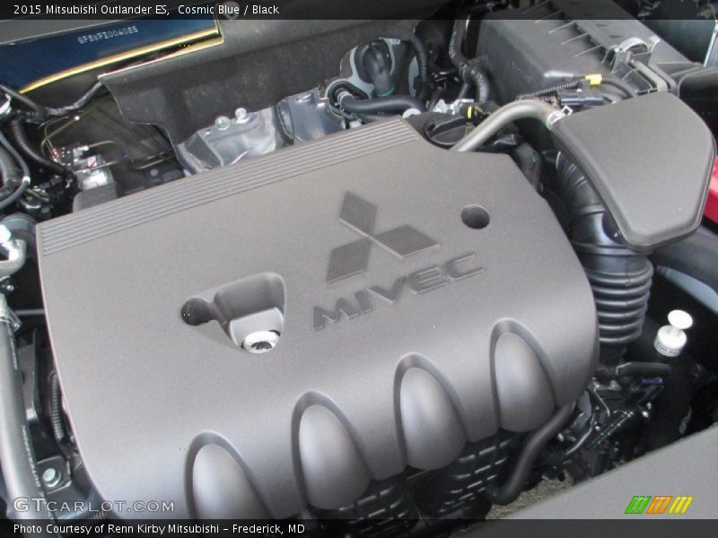 Cosmic Blue / Black 2015 Mitsubishi Outlander ES