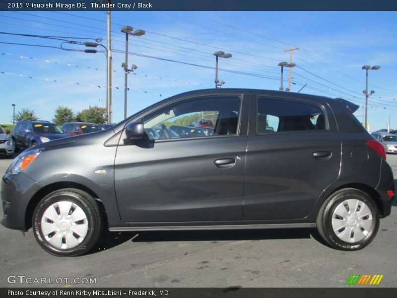 Thunder Gray / Black 2015 Mitsubishi Mirage DE