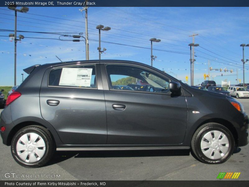 Thunder Gray / Black 2015 Mitsubishi Mirage DE