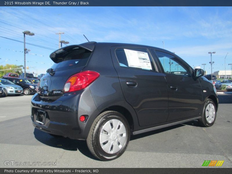 Thunder Gray / Black 2015 Mitsubishi Mirage DE