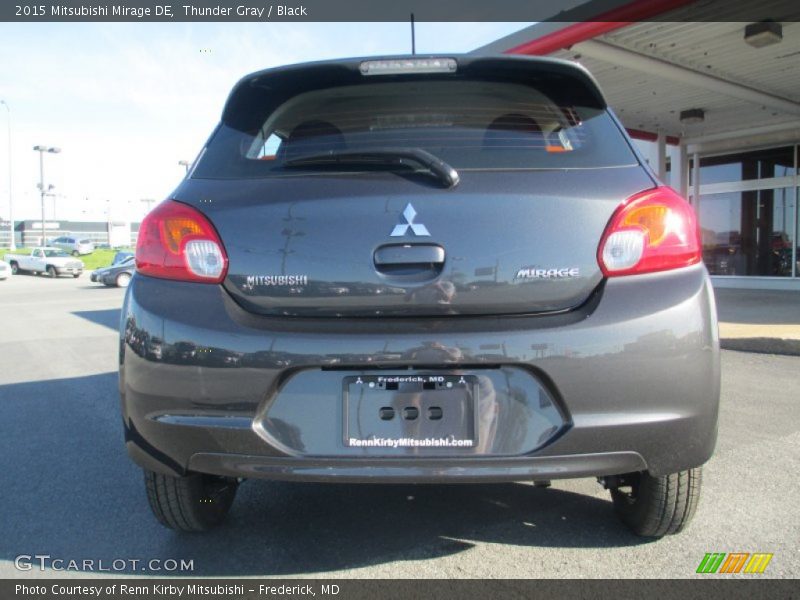 Thunder Gray / Black 2015 Mitsubishi Mirage DE