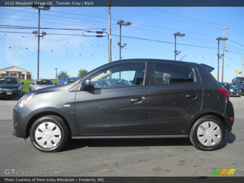 Thunder Gray / Black 2015 Mitsubishi Mirage DE