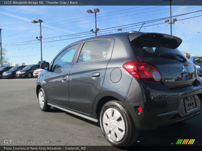 Thunder Gray / Black 2015 Mitsubishi Mirage DE