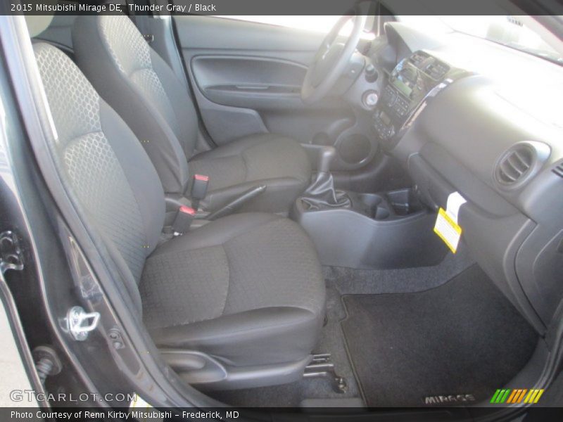 Thunder Gray / Black 2015 Mitsubishi Mirage DE