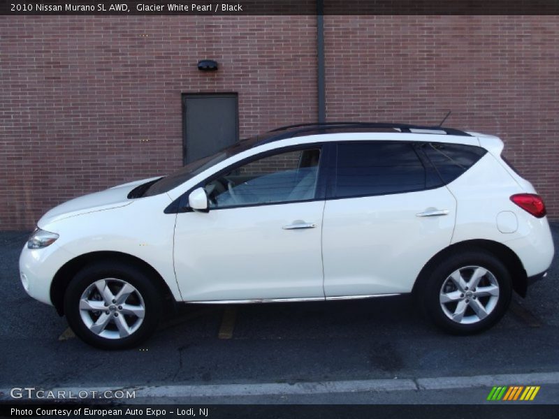 Glacier White Pearl / Black 2010 Nissan Murano SL AWD