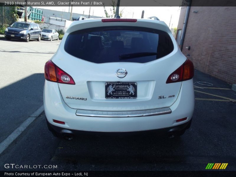 Glacier White Pearl / Black 2010 Nissan Murano SL AWD