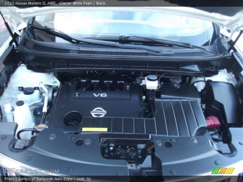 Glacier White Pearl / Black 2010 Nissan Murano SL AWD