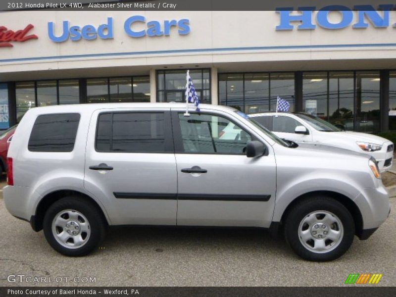 Alabaster Silver Metallic / Gray 2012 Honda Pilot LX 4WD
