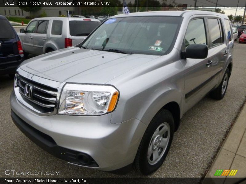 Alabaster Silver Metallic / Gray 2012 Honda Pilot LX 4WD
