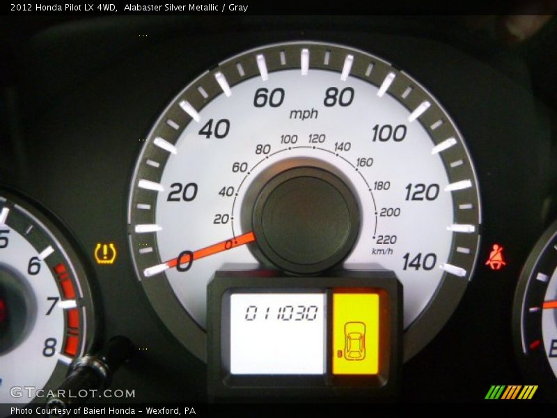 Alabaster Silver Metallic / Gray 2012 Honda Pilot LX 4WD