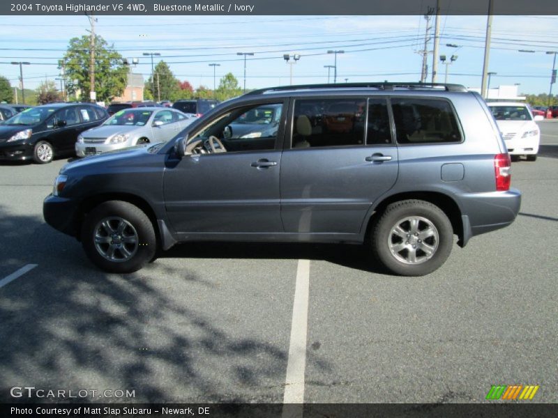 Bluestone Metallic / Ivory 2004 Toyota Highlander V6 4WD