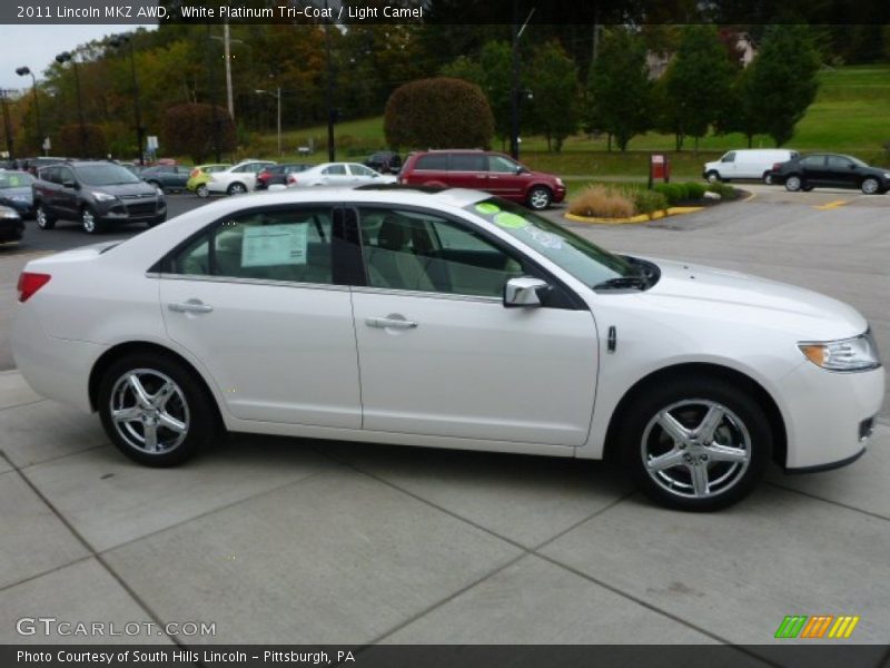 White Platinum Tri-Coat / Light Camel 2011 Lincoln MKZ AWD